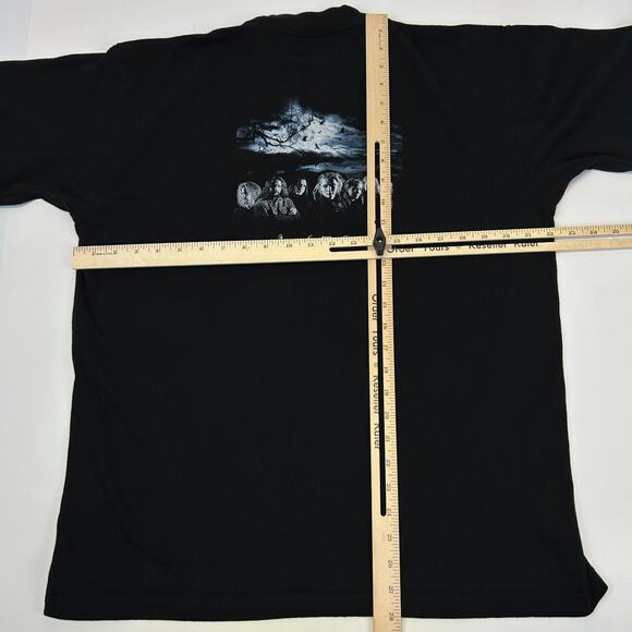 Vintage Y2Ks Lumsk Troll T Shirt Norwegian Folk Metal Band Black Mens L Large - Picture 8 of 8